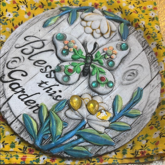 Butterfly Garden Decor Other - #1178+ Colorful Garden Plaque with Butterfly Design